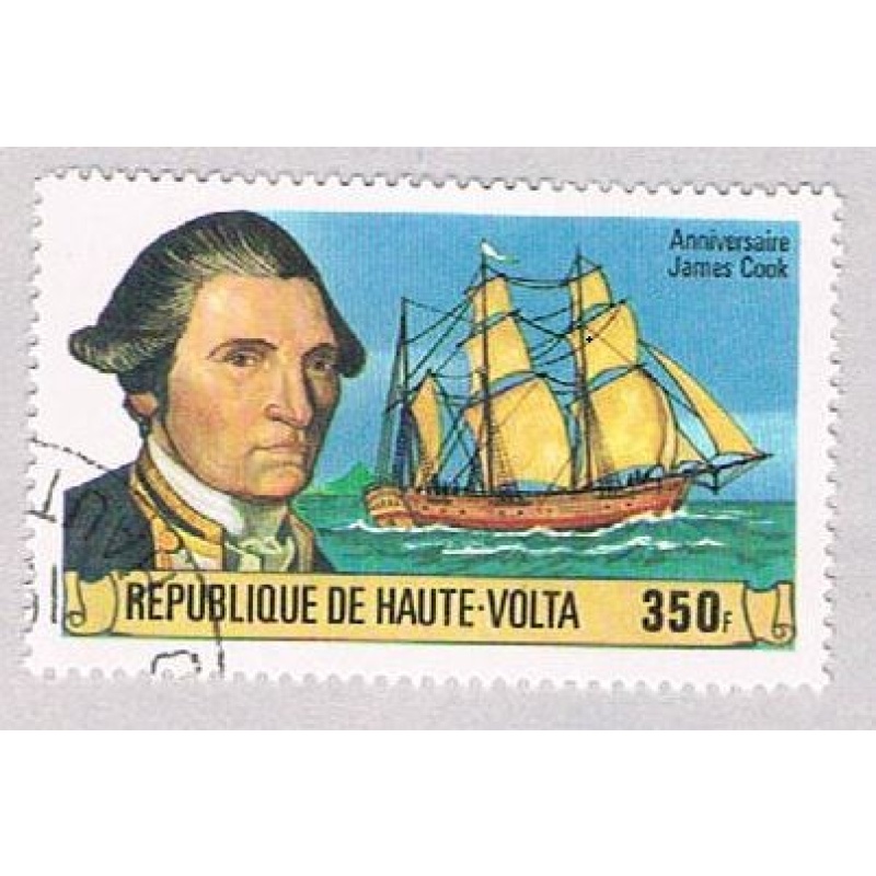 Burkina Faso 477 Used Capt Cook and Resolution 1 1978 CV 1.00 (BP52110)