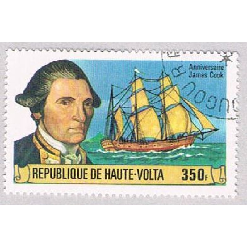 Burkina Faso 477 Used Capt Cook and Resolution 1 1978 CV 1.00 (BP52111)
