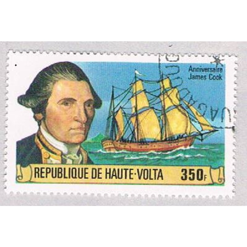 Burkina Faso 477 Used Capt Cook and Resolution 1 1978 CV 1.00 (BP52112)