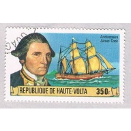 Burkina Faso 477 Used Capt Cook and Resolution 1978 CV 1.00 (BP5217)