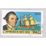 Burkina Faso 477 Used Capt Cook and Resolution 1978 CV 1.00 (BP5218)