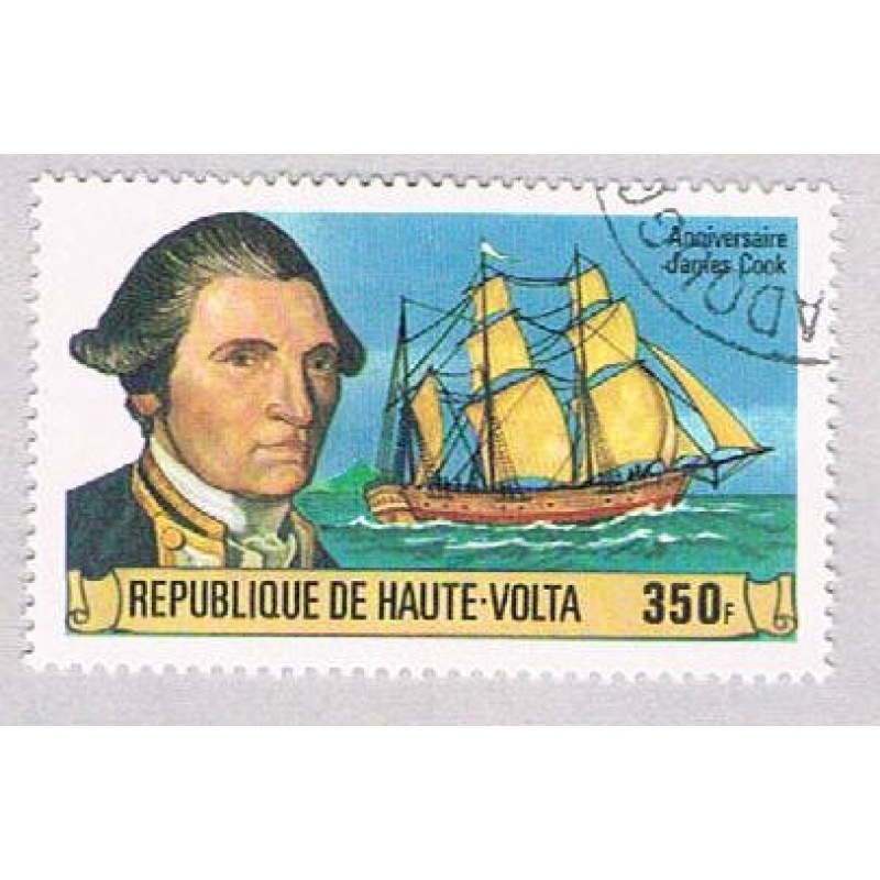 Burkina Faso 477 Used Capt Cook and Resolution 1978 CV 1.00 (BP5219)