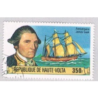 Burkina Faso 477 Used Capt Cook and Resolution 2 1978 CV 1.00 (BP45418)