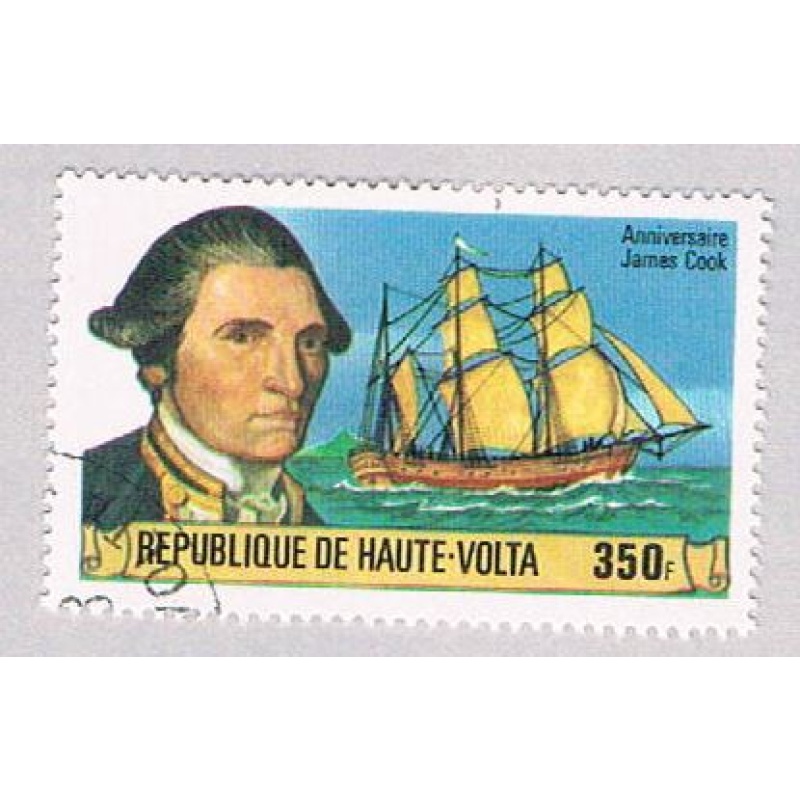 Burkina Faso 477 Used Capt Cook and Resolution 2 1978 CV 1.00 (BP52114)