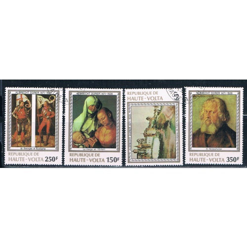 Burkina Faso 481-84 Used set Paintings 1978 CV 2.85 (HV0428)