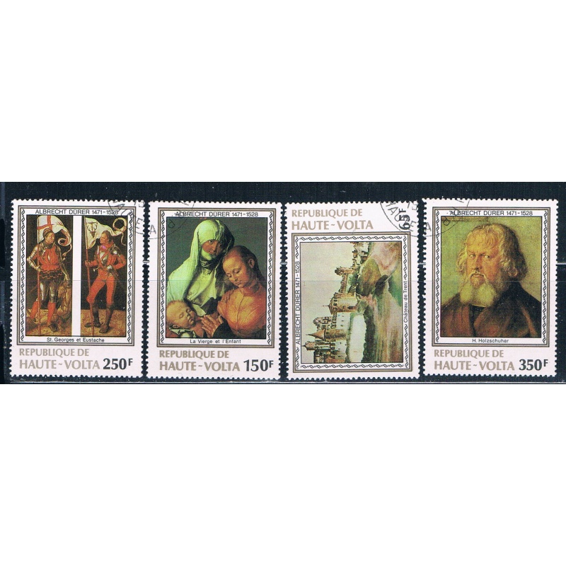 Burkina Faso 481-84 Used set Paintings 1978 CV 2.85 (HV0428)