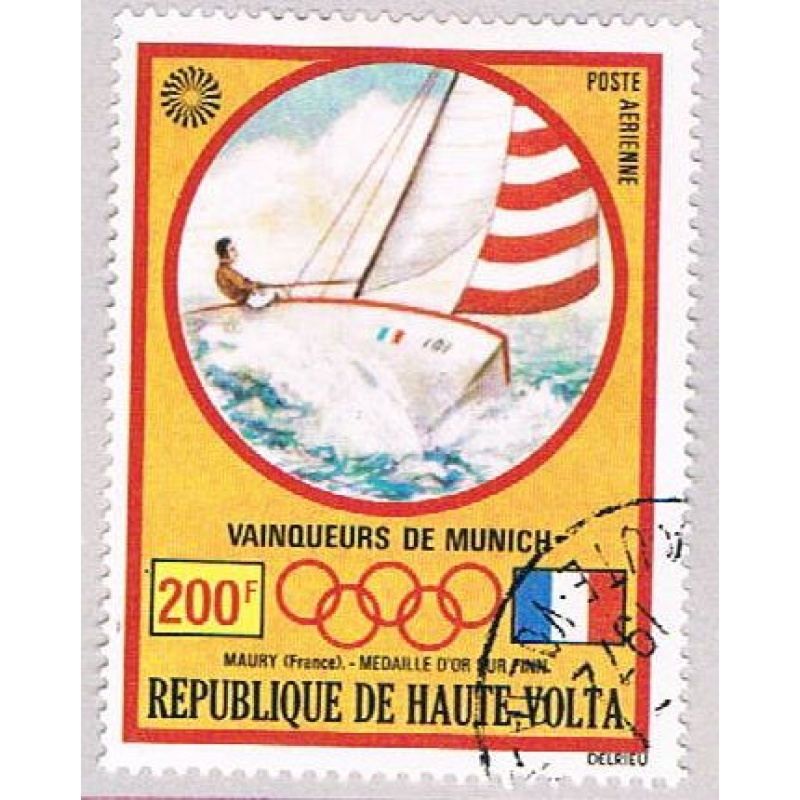 Burkina Faso C119 Used Gold medal Sailing 1972 (BP47511)