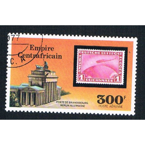 Central Africa C186 Used Stamp on stamp 1 1977 CV 1.00 (BP4555)