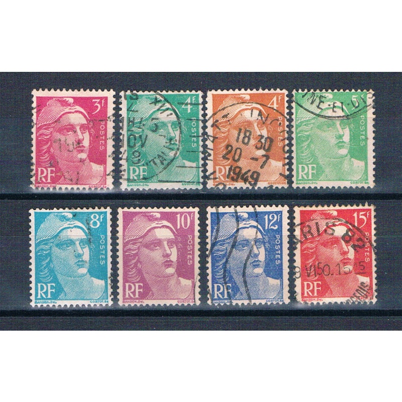 France 595-602 Used Marianne 1948 CV 2.80 (F0156)