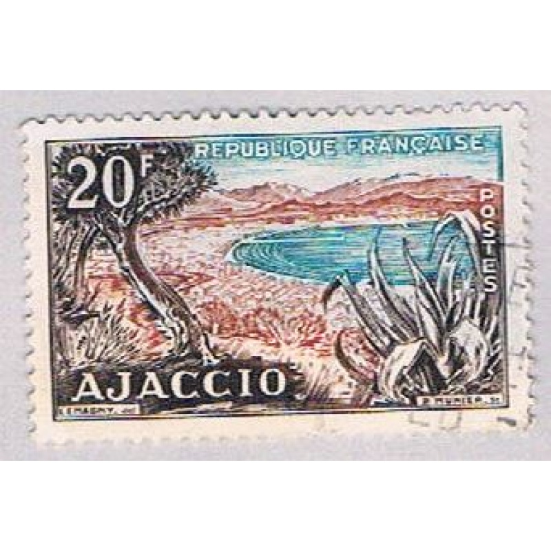France 724 Used Beach 2 1954 (BP43423)