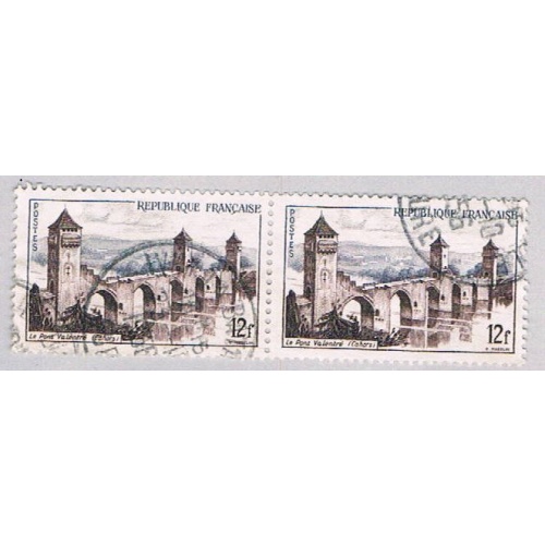 France 777 Used pair Bridge 1955 (BP56507)