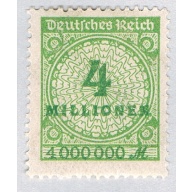 Germany 284 Unused 4 Million on 1 Million 2 1923 (G0701)+