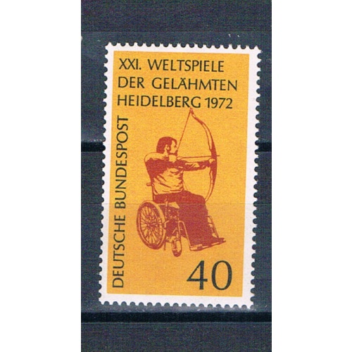 Germany 1092 Unused Archer in wheelchair 1972 (HV0323)+