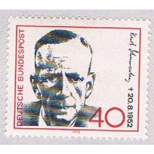 Germany 1093 Unused Kurt Schumacher 1972 CV 1.25 (BP49716)