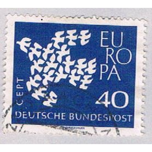 Germany 845 Used Europa Dove 1961 (BP49619)