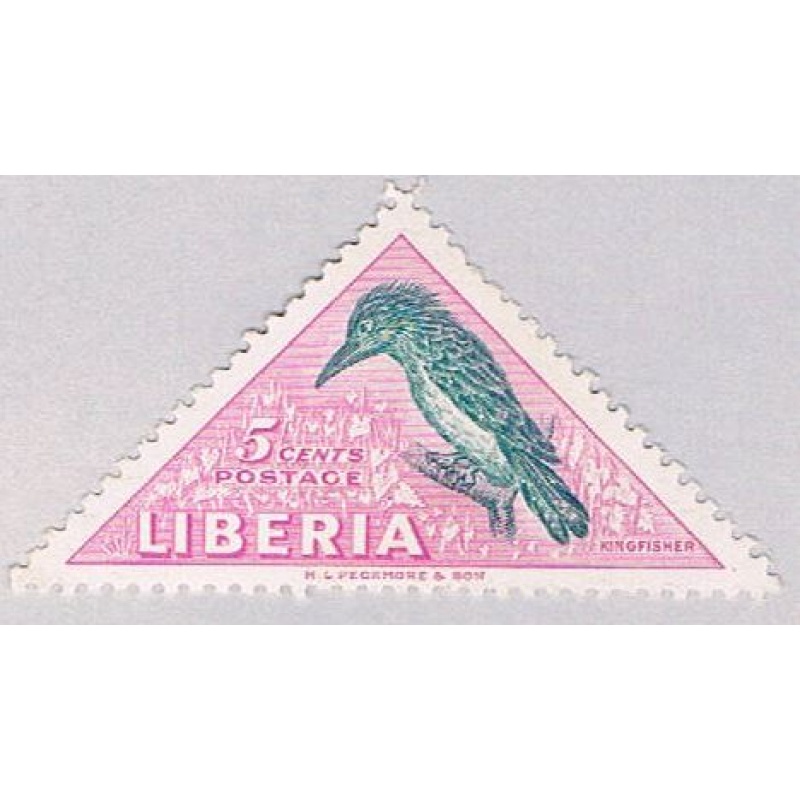 Liberia 344 MLH Bird Kingfisher 1 1953 CV 1.75 (BP4774)