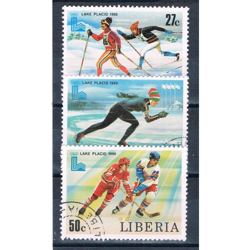 Liberia 870-72 Used Winter Sports 1980 CV 3.05 (HV0365)