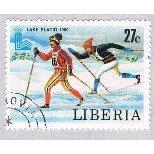 Liberia 870 Used Cross Country Skiers 1980 (BP44709)