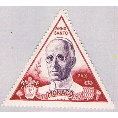 Monaco 263 MLH Pope Pius XII 2 1951 (BP50215)
