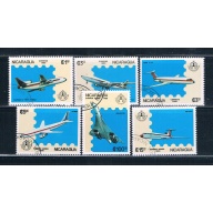 Nicaragua 1553-59 Used set Jet Liners 1986 CV 2.60 (HV0410)+