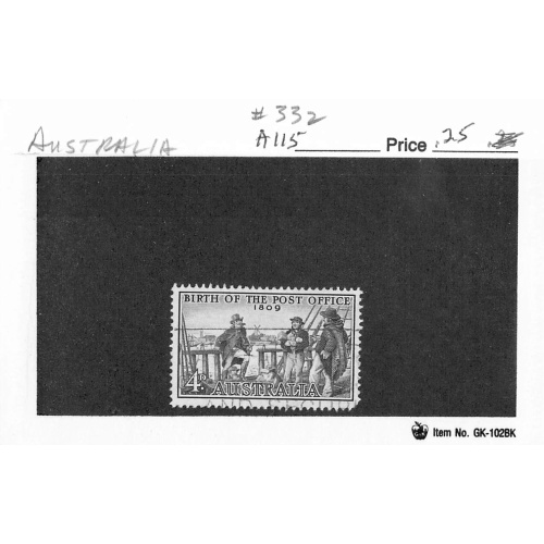 Australia 332 Used Postmaster 1959 (SC0_002)