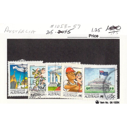 Australia 1053-57 Used   CV 1.25 (SC0_34)
