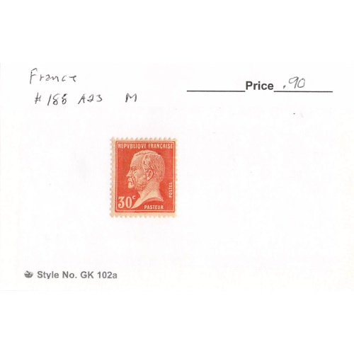 France 188 Unused  1923 (SC0_115)