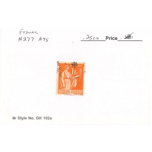 France 277 Used  1932 (SC0_151)