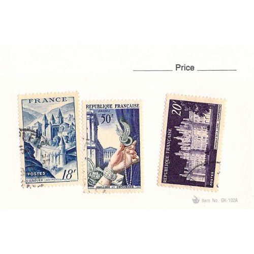 France 2 different of 3 total stamps included  (SC0_183)