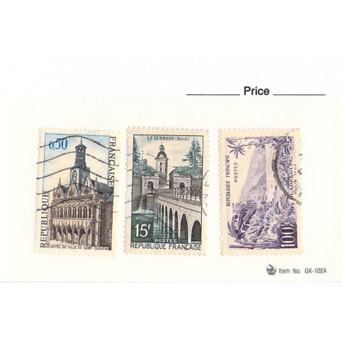 France 3 different of 3 total stamps included  (SC0_187)