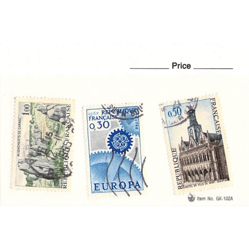 France 3 different of 3 total stamps included  (SC0_189)