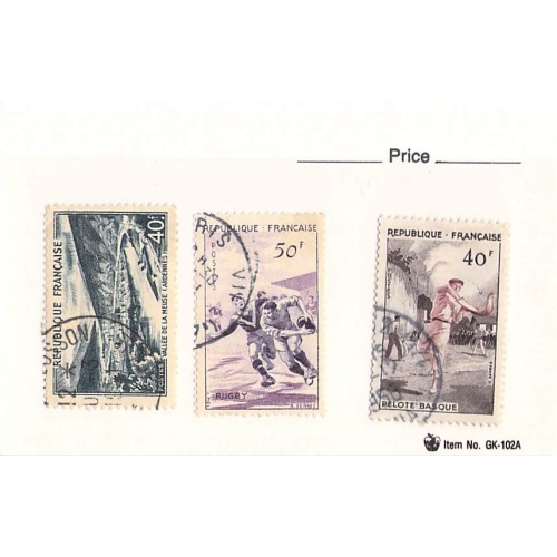 France 3 different of 3 total stamps included  (SC0_190)