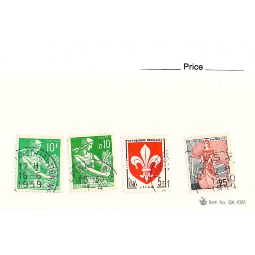 France 4 different of 3 total stamps included  (SC0_230)