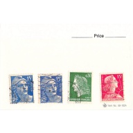 France 3 different of 4 total stamps included  (SC0_245)