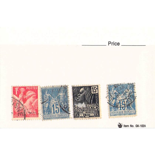 France 3 different of 4 total stamps included  (SC0_250)