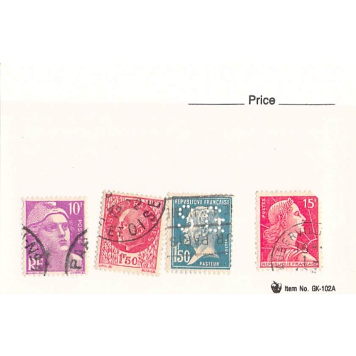 France 4 different of 4 total stamps included  (SC0_254)