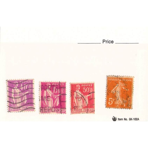 France 4 different of 4 total stamps included  (SC0_255)