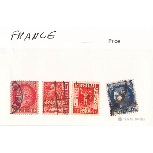 France 4 different of 4 total stamps included  (SC0_260)