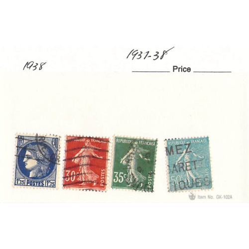 France 4 different of 4 total stamps included  (SC0_278)