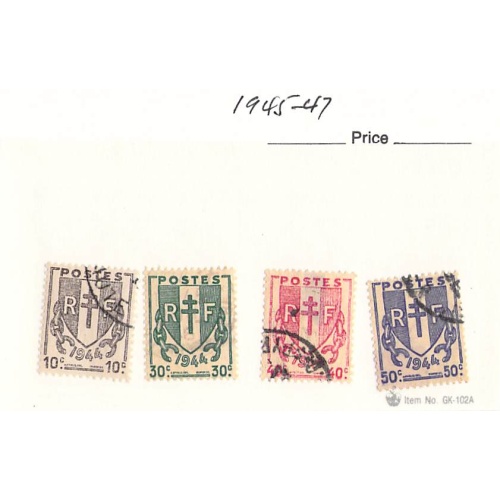 France 4 different of 4 total stamps included  (SC0_307)