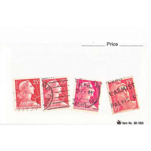 France 3 different of 4 total stamps included  (SC0_328)