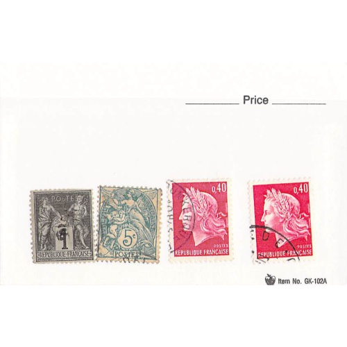 France 3 different of 4 total stamps included  (SC0_329)