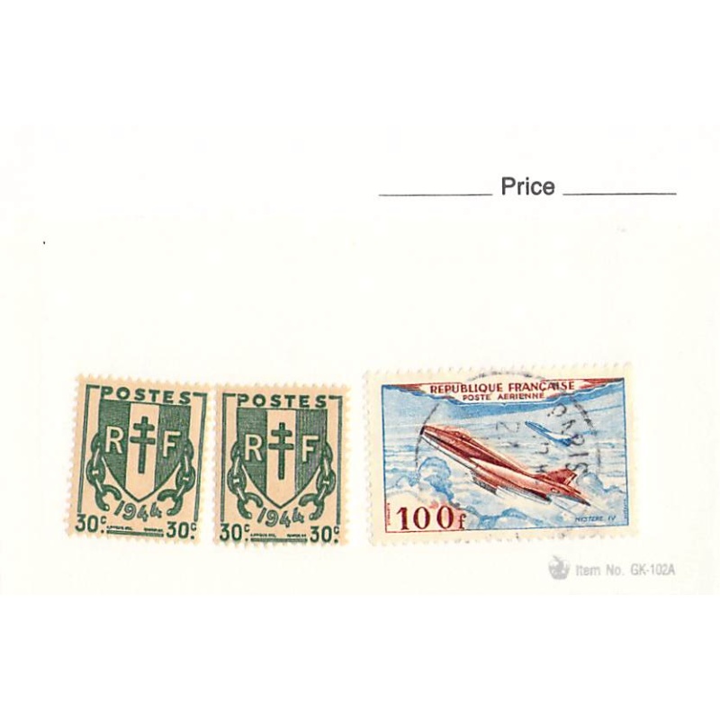 France 2 different of 3 total stamps included  (SC0_334)