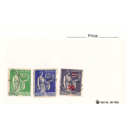 France 3 different of 3 total stamps included  (SC0_344)