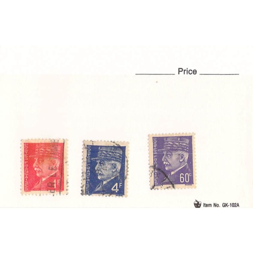 France 3 different of 3 total stamps included  (SC0_348)