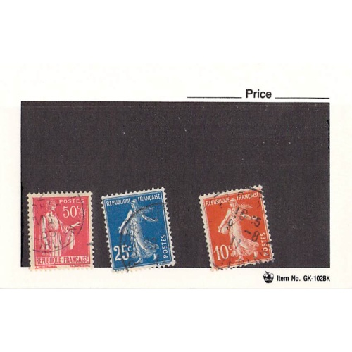 France 3 different of 3 total stamps included  (SC0_356)