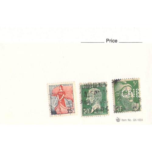 France 3 different of 3 total stamps included  (SC0_361)