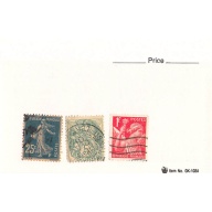 France 3 different of 3 total stamps included  (SC0_368)