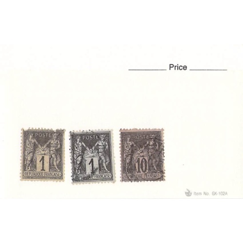 France 2 different of 3 total stamps included  (SC0_379)