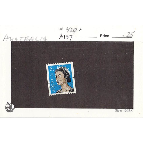 Australia 420 Used QEII coil 2 1966 (SC0_447)